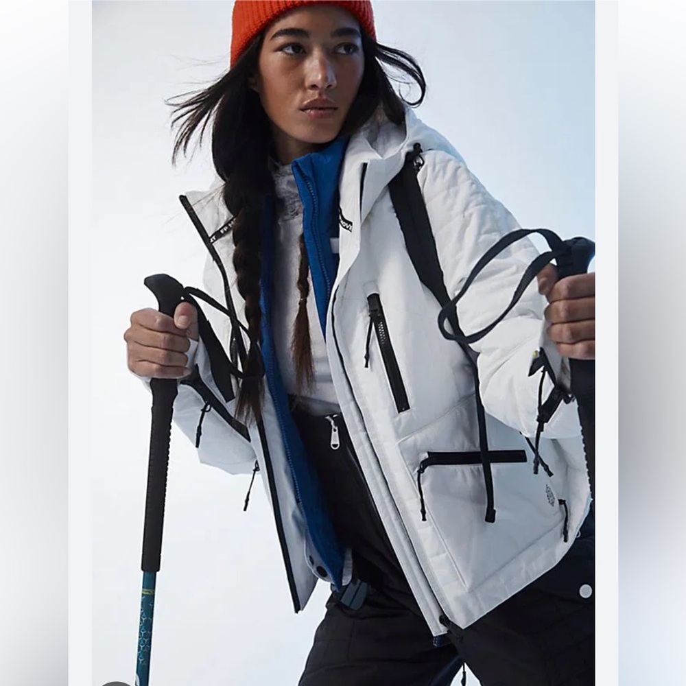 NWOT Free People Movement All Prepped Ski Jacket, White, Small